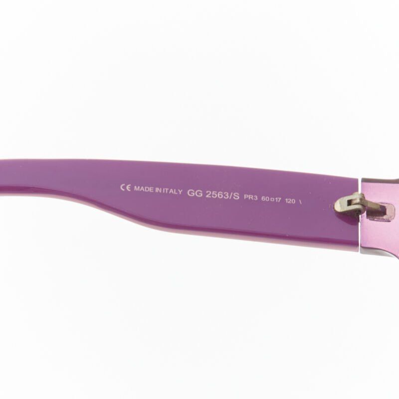 Gucci GUCCI Vintage Y2K GG2563/S PR3 pink square shield GG logo webbing sunglasses Size ONE SIZE - 7 Thumbnail