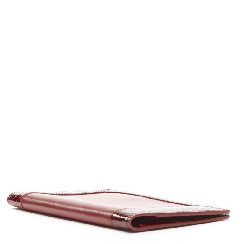KWANPEN KWANEPN red glossy scaled leather trim bifold passport card holder Size ONE SIZE - 5 Thumbnail