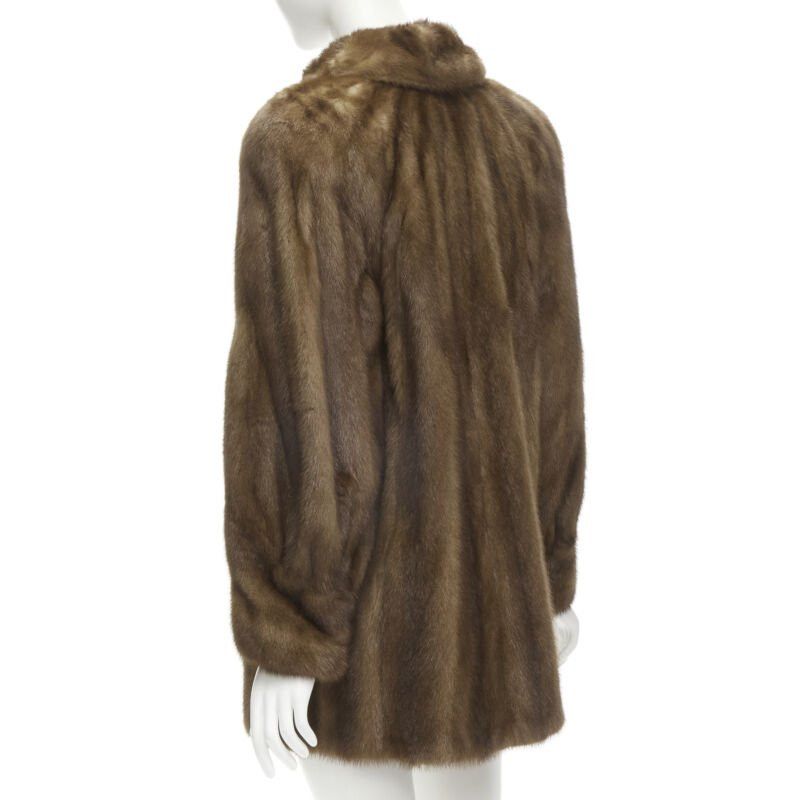 Other M JACQUES brown fur peter pan collar long sleeve hook eye coat jacket Size M / US 6-8 / IT 42-44 - 7 Thumbnail