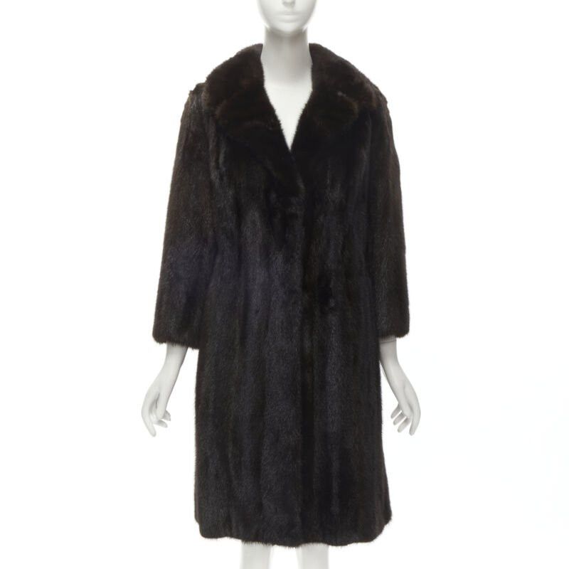 Other NEW YORK FUR brown fur oversized collar long sleeve long coat Size S / US 4 / IT 40 - 3 Thumbnail