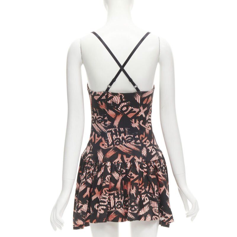 Jeremy Scott JEREMY SCOTT orange X-ray New York City Names strappy mini dress Size S / US 4 / IT 40 - 5 Thumbnail