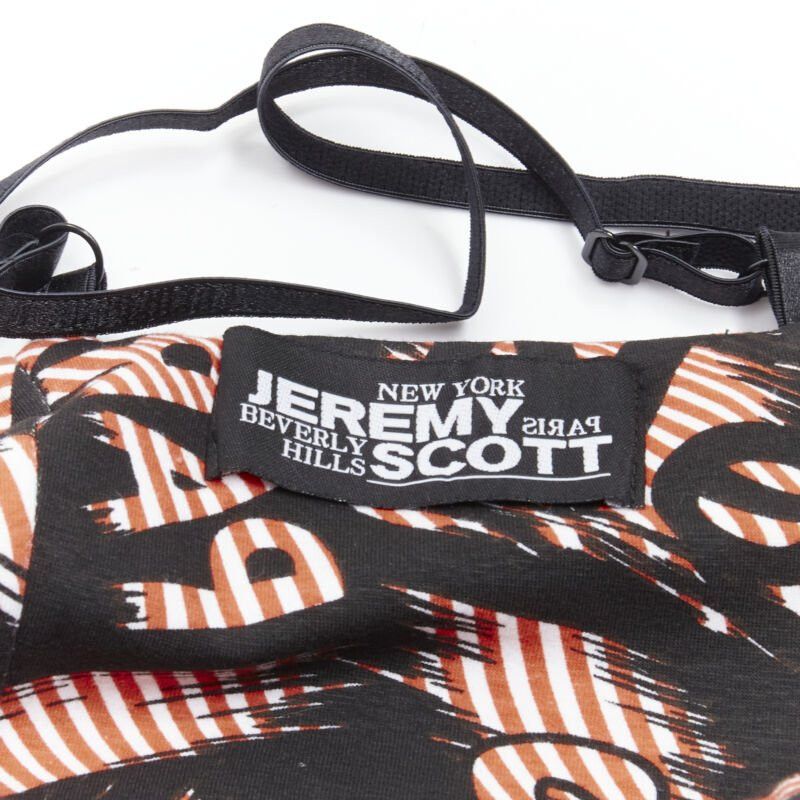 Jeremy Scott JEREMY SCOTT orange X-ray New York City Names strappy mini dress Size S / US 4 / IT 40 - 8 Thumbnail