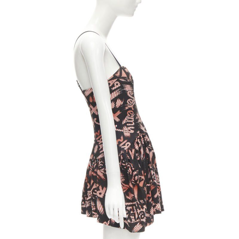 Jeremy Scott JEREMY SCOTT orange X-ray New York City Names strappy mini dress Size S / US 4 / IT 40 - 4 Thumbnail