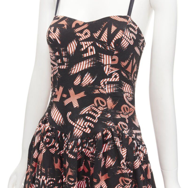 Jeremy Scott JEREMY SCOTT orange X-ray New York City Names strappy mini dress Size S / US 4 / IT 40 - 2 Thumbnail