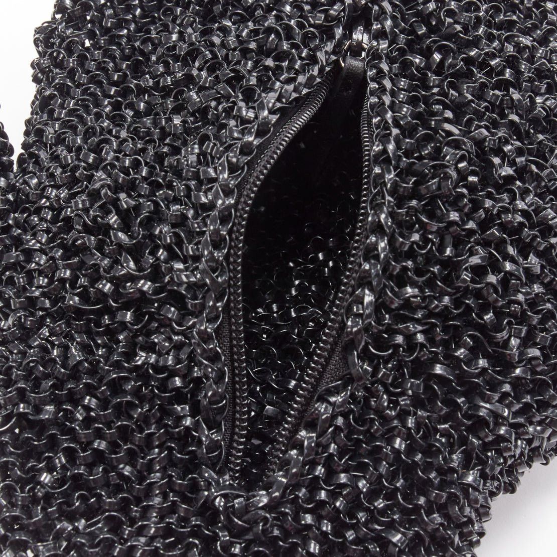 ANTEPRIMA rare ANTEPRIMA Wire Bag black fur belly woven acrylic penguin chain crossbody Size ONE SIZE - 9 Thumbnail