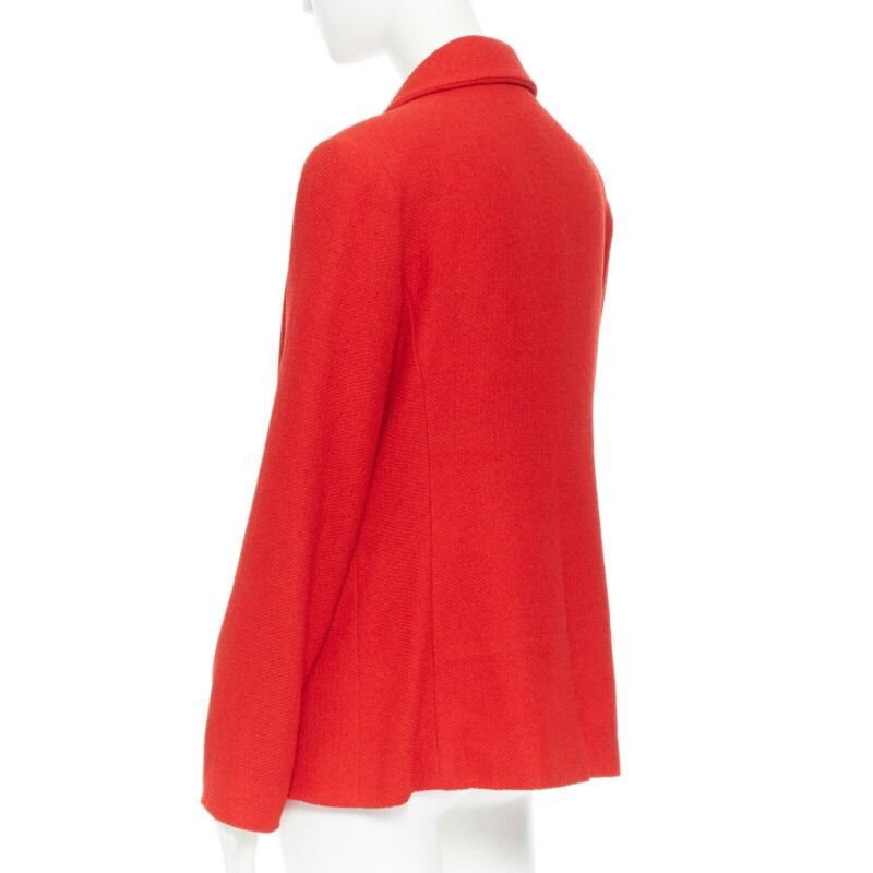 Chanel CHANEL 98A vintage lipstick red tweed peak lapel copper CC blazer jacket FR44 Size XL / US 12-14 / IT 48-50 - 7 Thumbnail