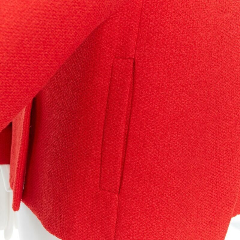 Chanel CHANEL 98A vintage lipstick red tweed peak lapel copper CC blazer jacket FR44 Size XL / US 12-14 / IT 48-50 - 8 Thumbnail