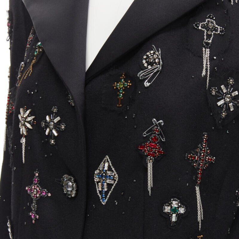 Chanel CHANEL Paris London Metier D'art Lesage Punk embellished cashmere coat FR40 Size M / US 6-8 / IT 42-44 - 2 Thumbnail