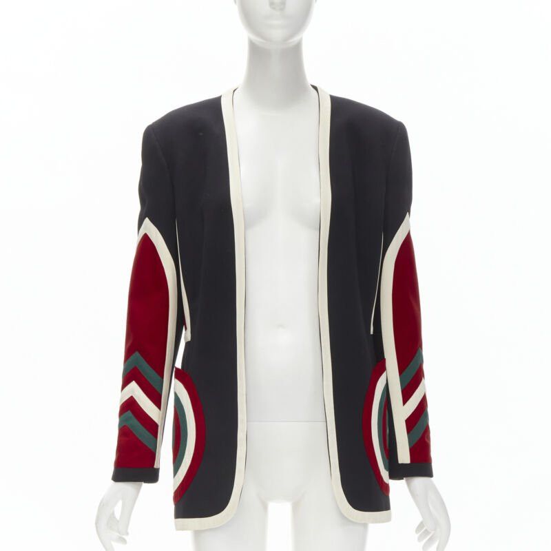 Moschino MOSCHINO COUTURE! black red creoe Star Bullseye geometric blazer IT42 L Size M / US 6-8 / IT 42-44 - 3 Thumbnail