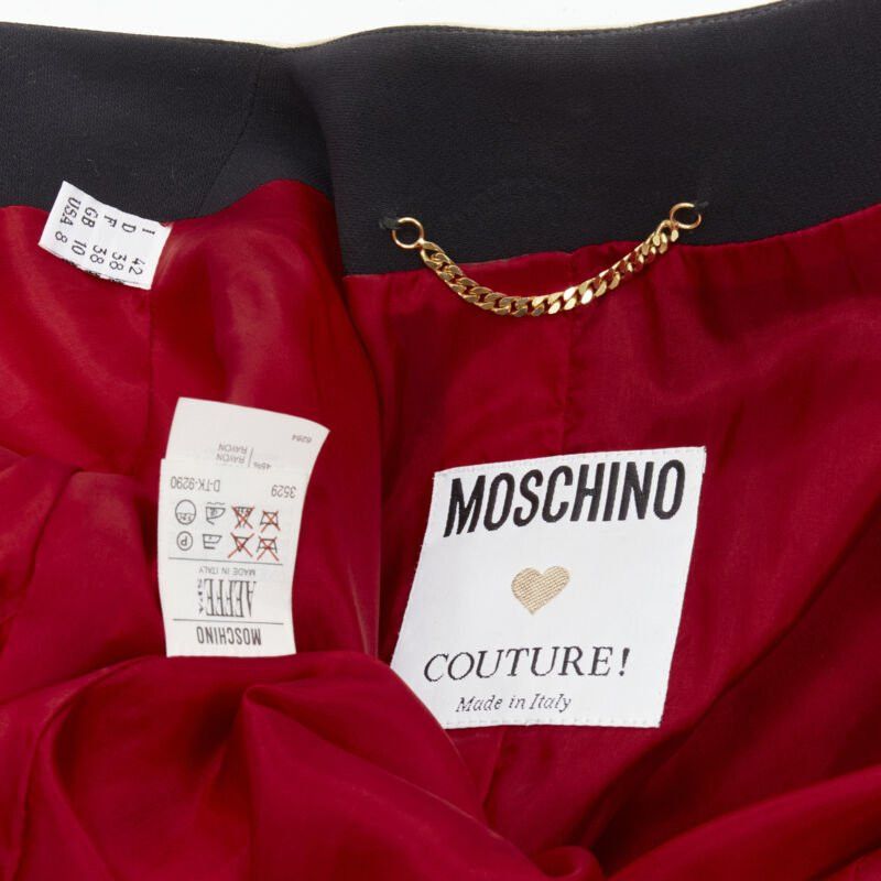 Moschino MOSCHINO COUTURE! black red creoe Star Bullseye geometric blazer IT42 L Size M / US 6-8 / IT 42-44 - 10 Thumbnail