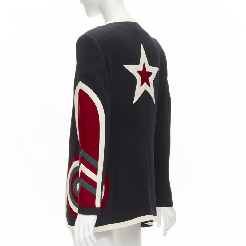 Moschino MOSCHINO COUTURE! black red creoe Star Bullseye geometric blazer IT42 L Size M / US 6-8 / IT 42-44 - 6 Thumbnail