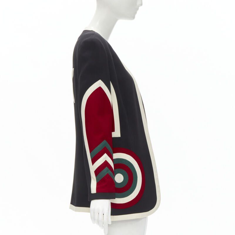 Moschino MOSCHINO COUTURE! black red creoe Star Bullseye geometric blazer IT42 L Size M / US 6-8 / IT 42-44 - 4 Thumbnail