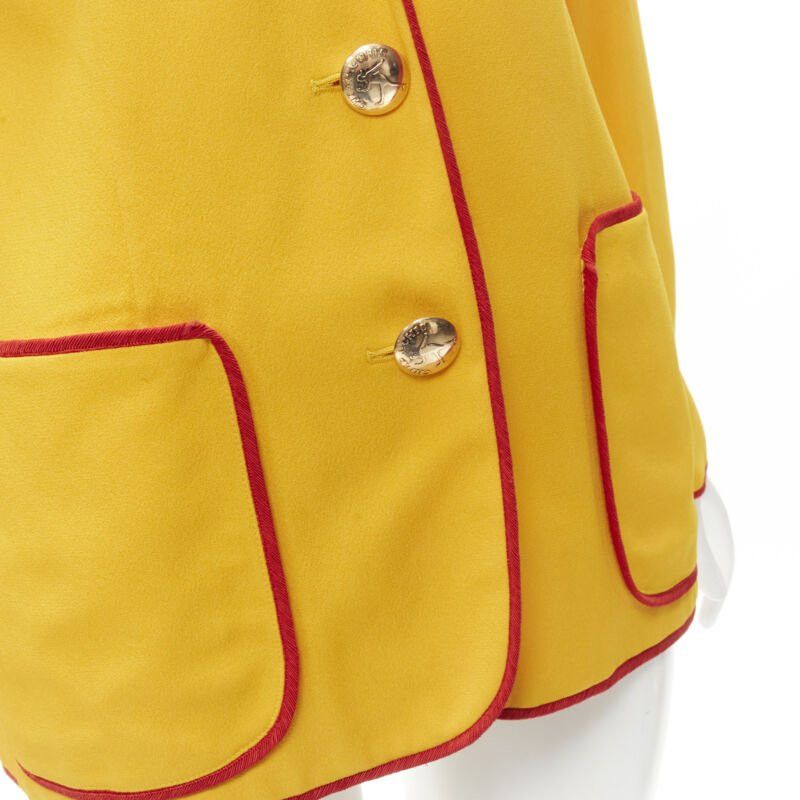 Moschino MOSCHINO CHEAP CHIC Vintage yellow red trim 4-pocket blazer jacket IT44 L Size M / US 6-8 / IT 42-44 - 9 Thumbnail