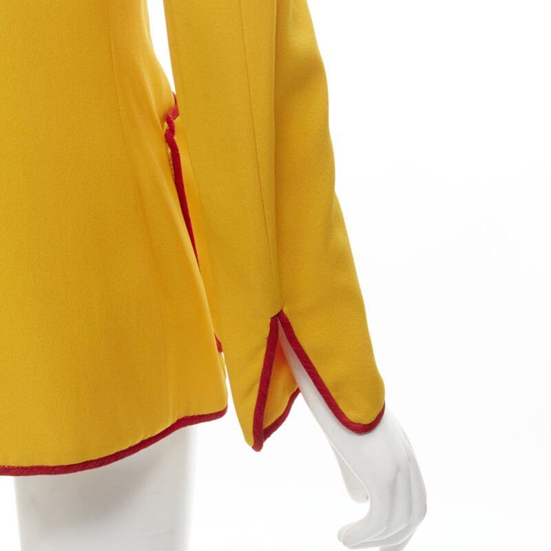 Moschino MOSCHINO CHEAP CHIC Vintage yellow red trim 4-pocket blazer jacket IT44 L Size M / US 6-8 / IT 42-44 - 11 Thumbnail