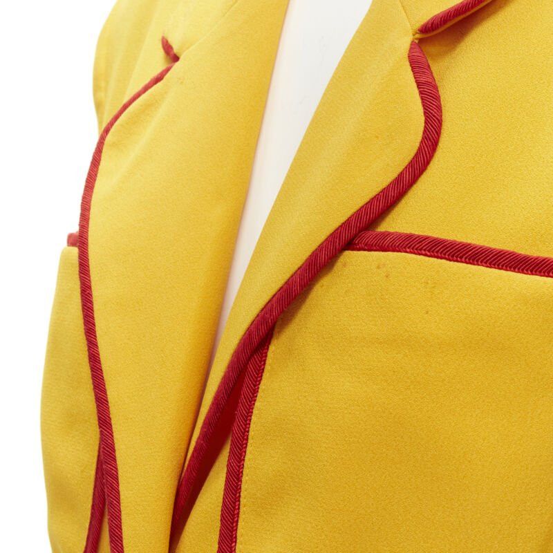 Moschino MOSCHINO CHEAP CHIC Vintage yellow red trim 4-pocket blazer jacket IT44 L Size M / US 6-8 / IT 42-44 - 10 Thumbnail
