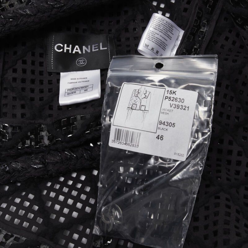 Chanel CHANEL 15K Brasserie Gabrielle Runway cutout PVC braided tweed jacket FR46 2XL Size XL / US 12-14 / IT 48-50 - 12 Thumbnail