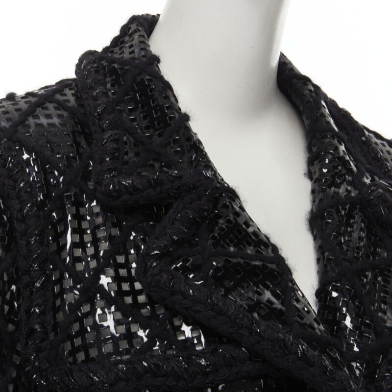 Chanel CHANEL 15K Brasserie Gabrielle Runway cutout PVC braided tweed jacket FR46 2XL Size XL / US 12-14 / IT 48-50 - 8 Thumbnail