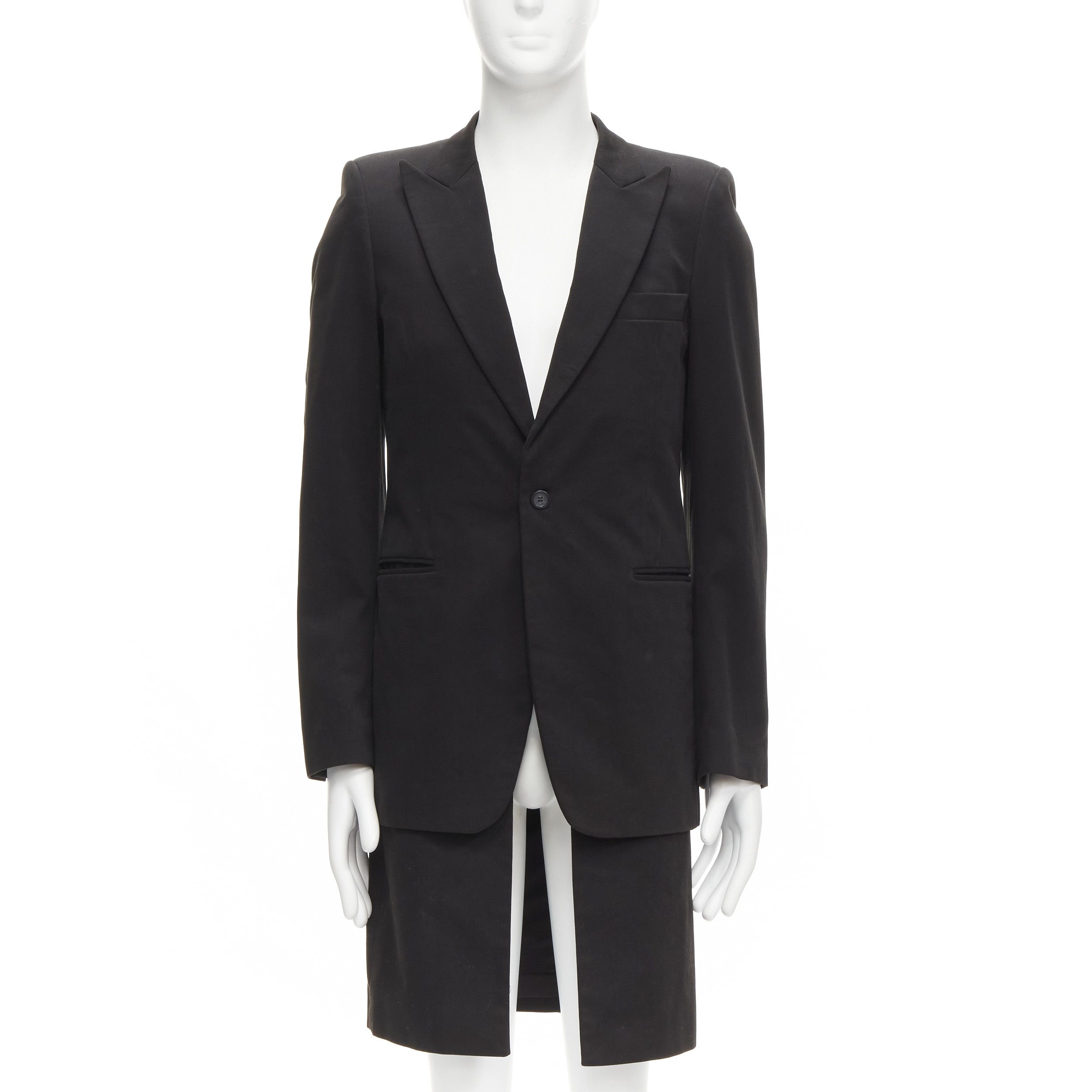 Raf Simons RAF SIMONS 2002 cotton black detachable layered longline coat jacket IT46 S Size US S / EU 44-46 / 1 - 3 Thumbnail