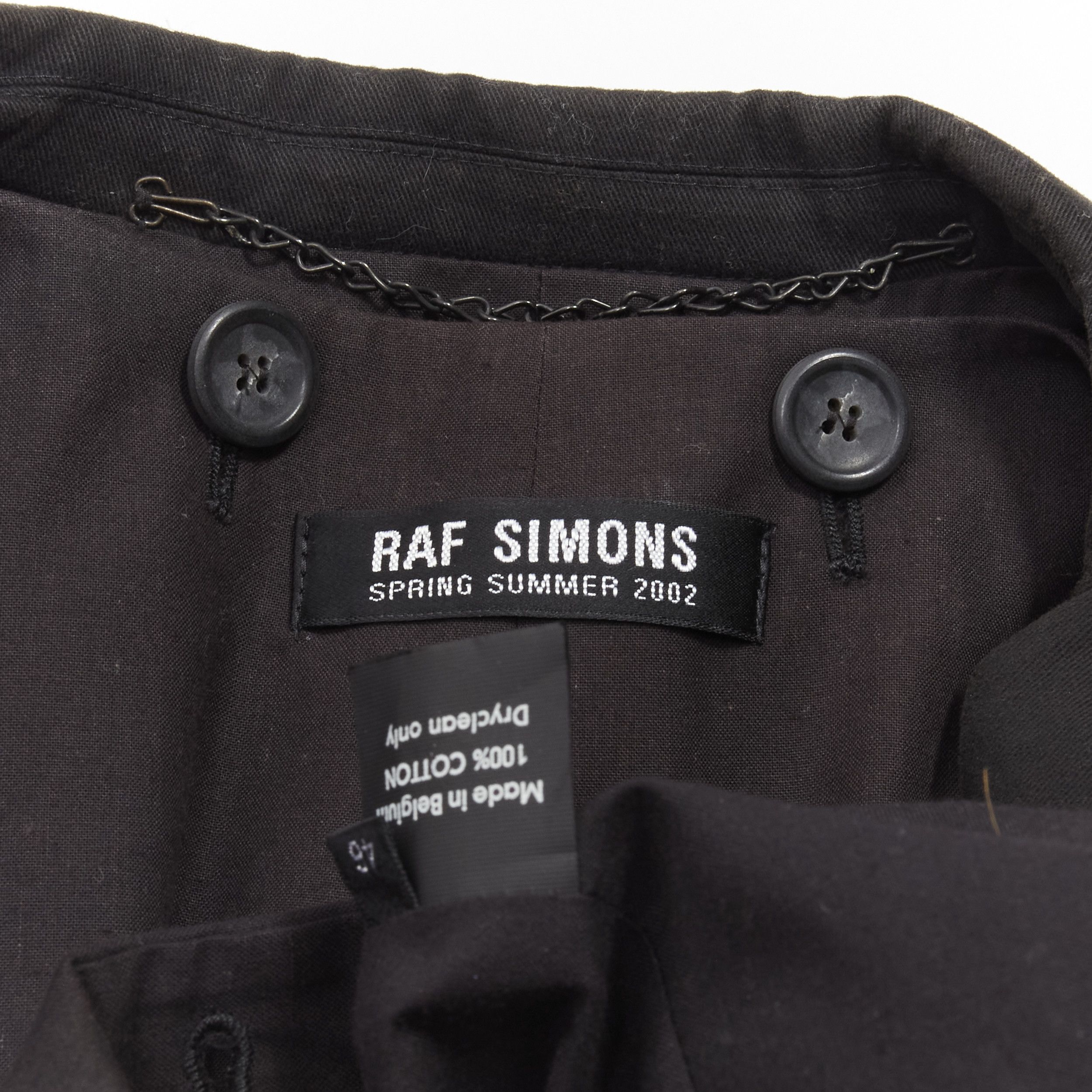 Raf Simons RAF SIMONS 2002 cotton black detachable layered longline coat jacket IT46 S Size US S / EU 44-46 / 1 - 10 Thumbnail
