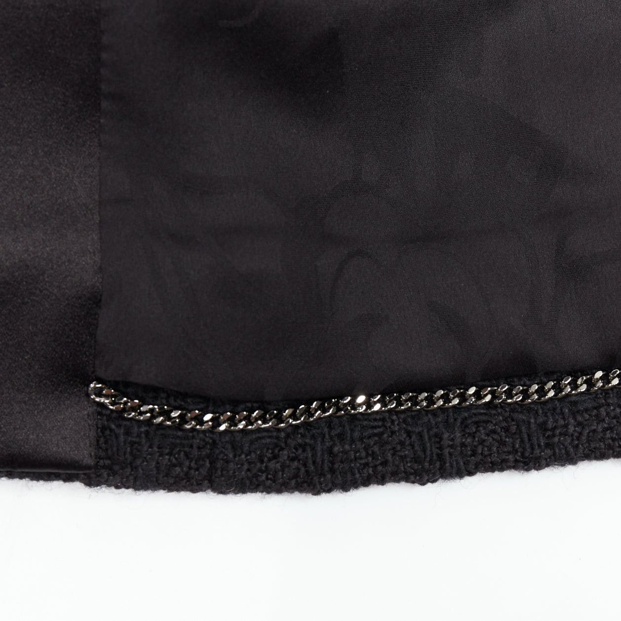 Chanel CHANEL 17A Runway Paris Cosmopolite black tweed double breasted tuxedo jacket FR44 Size XL / US 12-14 / IT 48-50 - 13 Thumbnail