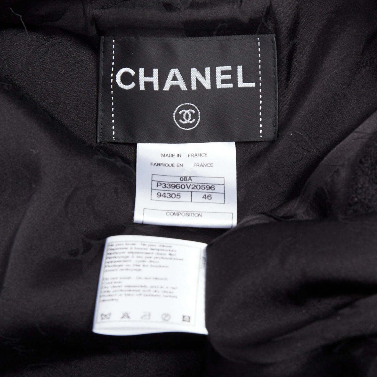 Chanel CHANEL 08A Runway black tweed braided fringe trim tromp loeil layered 4 pocket jacket FR46 Size XL / US 12-14 / IT 48-50 - 12 Thumbnail