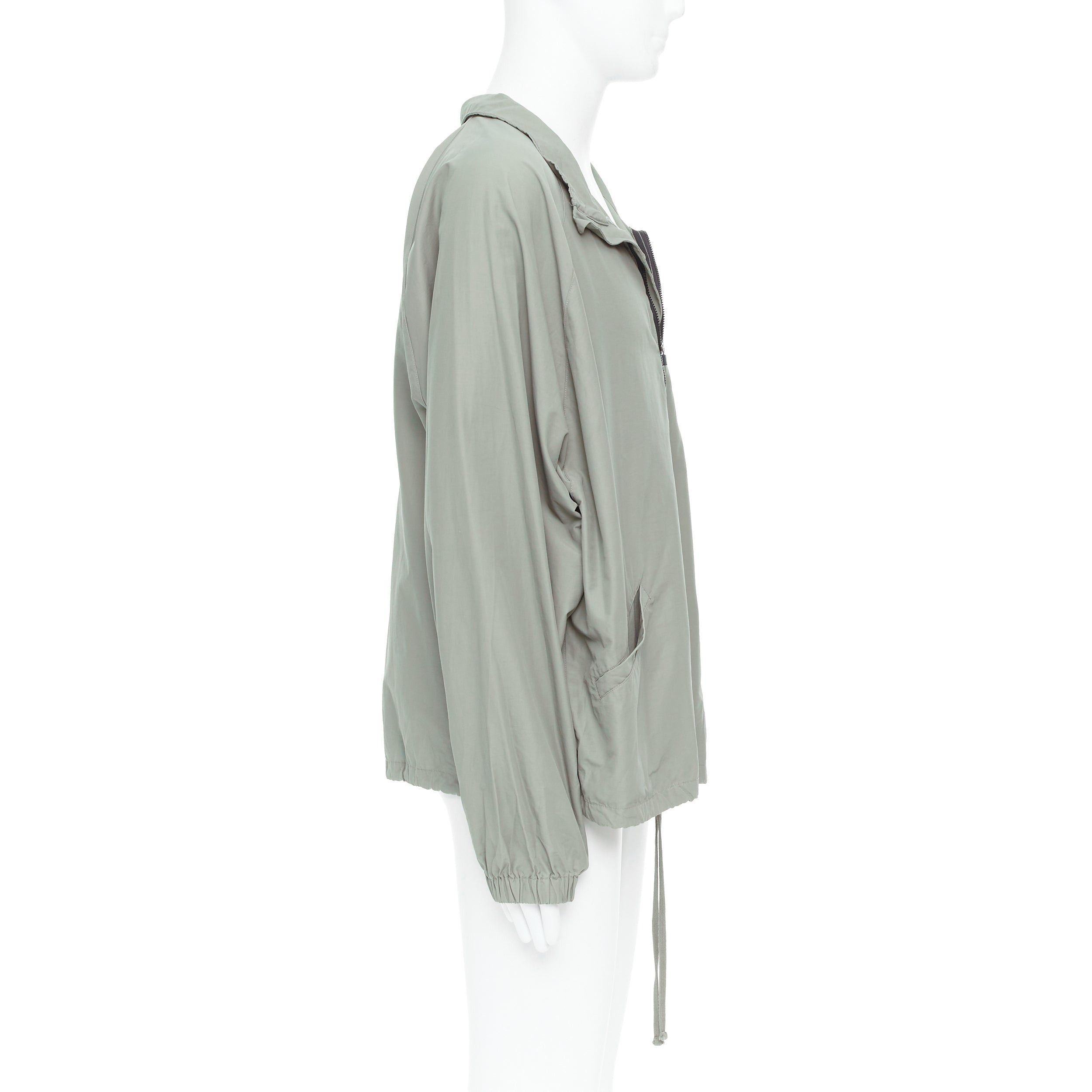 Fear of God FEAR OF GOD ESSENTIALS khaki cotton nylon half zip logo pullover L Size US L / EU 52-54 / 3 - 4 Thumbnail