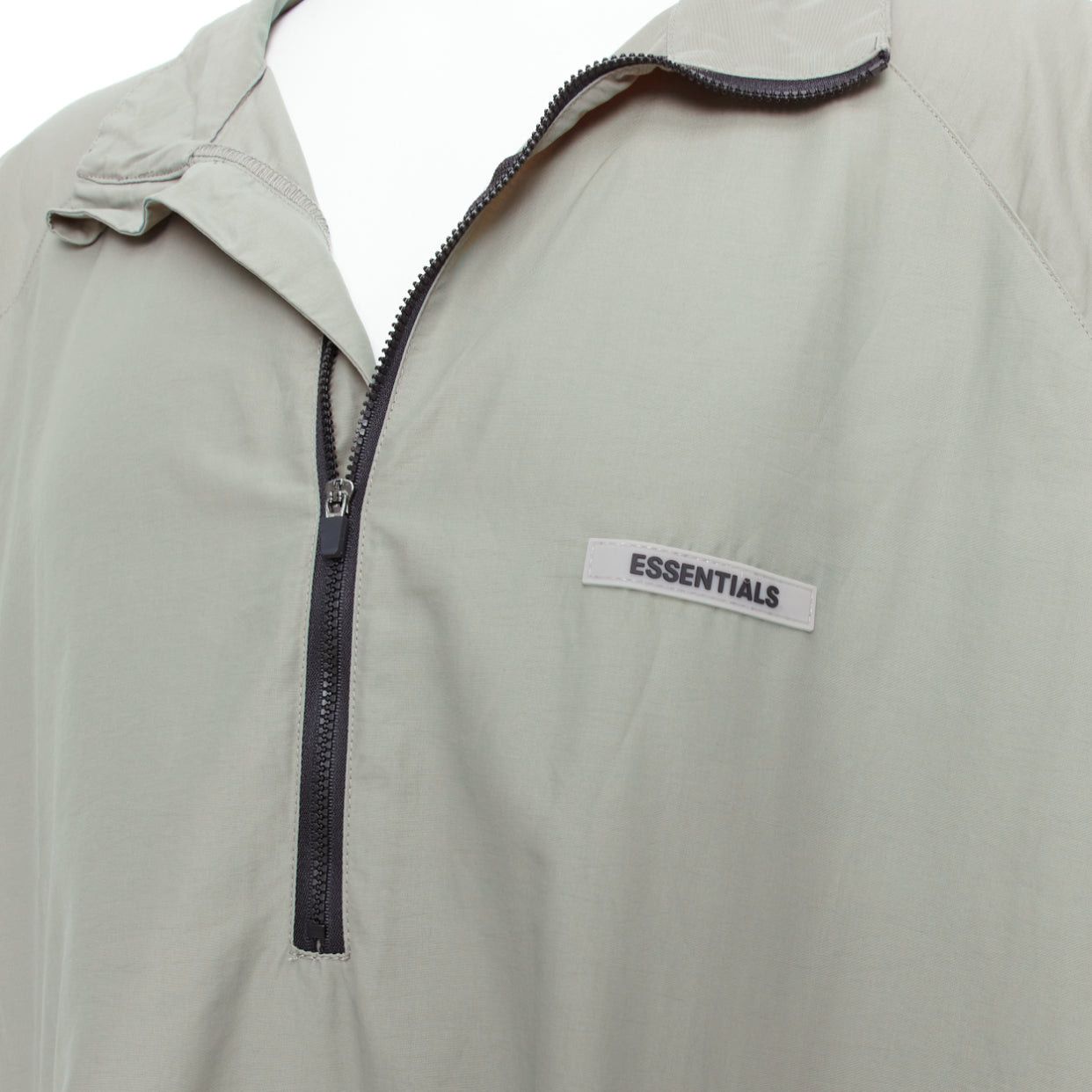 Fear of God FEAR OF GOD ESSENTIALS khaki cotton nylon half zip logo pullover L Size US L / EU 52-54 / 3 - 2 Thumbnail
