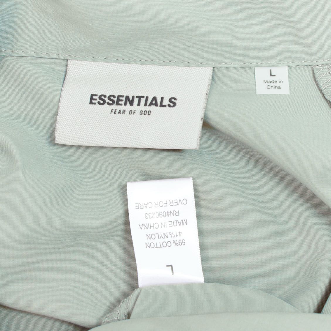 Fear of God FEAR OF GOD ESSENTIALS khaki cotton nylon half zip logo pullover L Size US L / EU 52-54 / 3 - 8 Thumbnail
