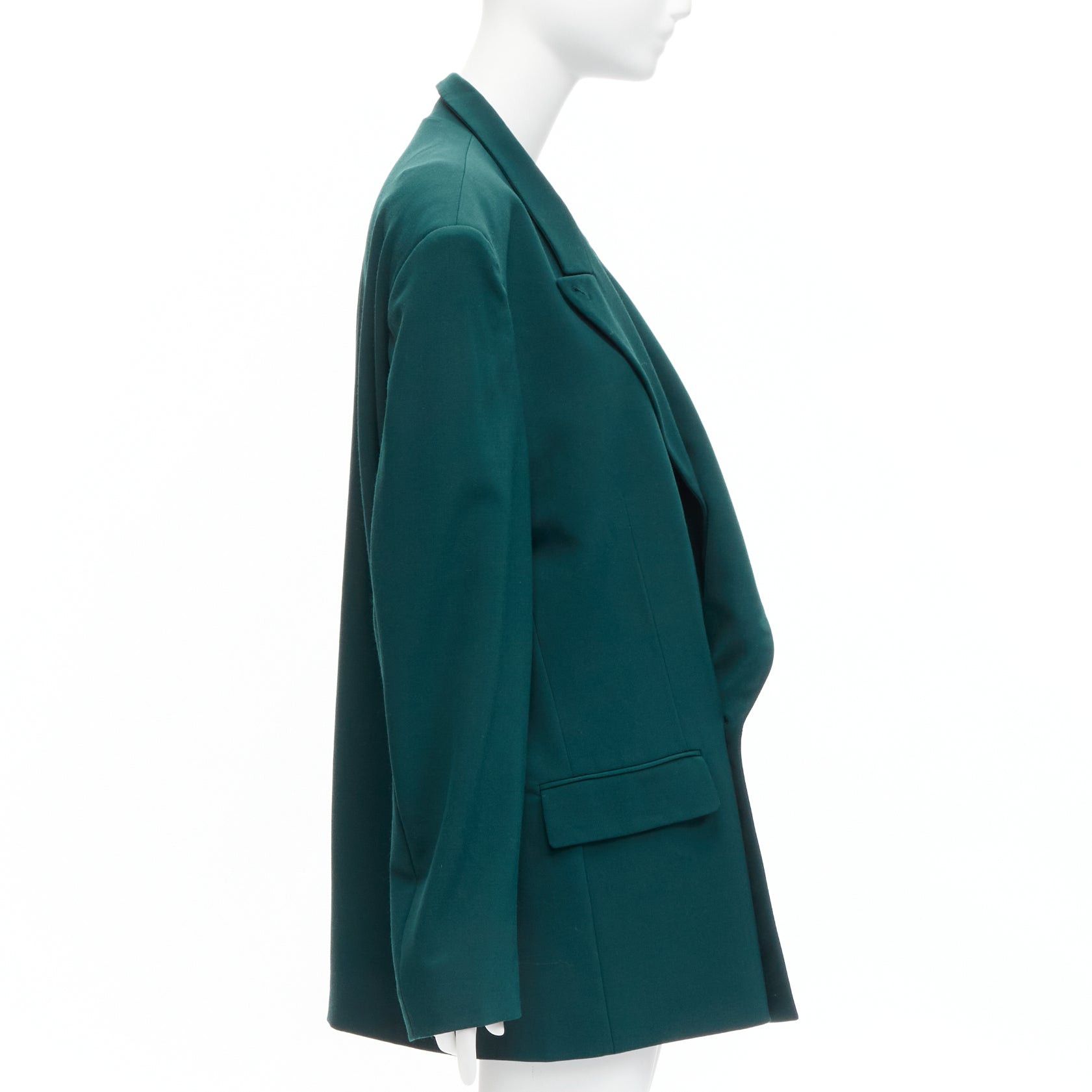 Vetements VETEMENTS 2019 forest green logo patch back oversized double-breasted blazer XS Size XS / US 0-2 / IT 36-38 - 5 Thumbnail