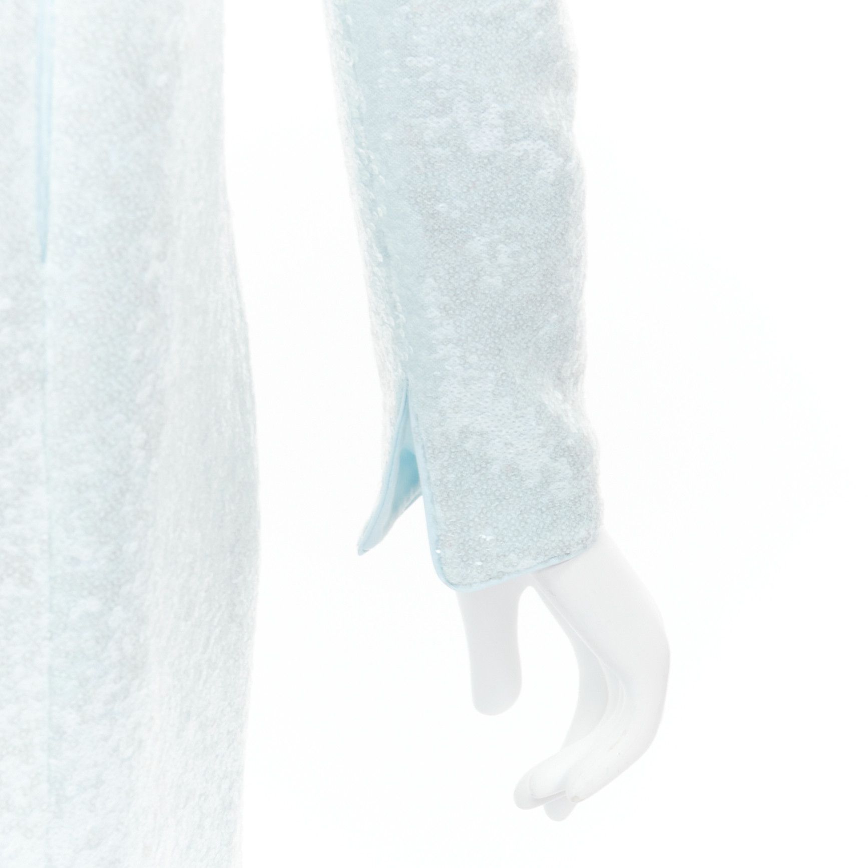 16Arlington 16ARLINGTON Vida light blue sequins high neck long sleeves cocktail dress UK6 XS Size XS / US 0-2 / IT 36-38 - 2 Thumbnail