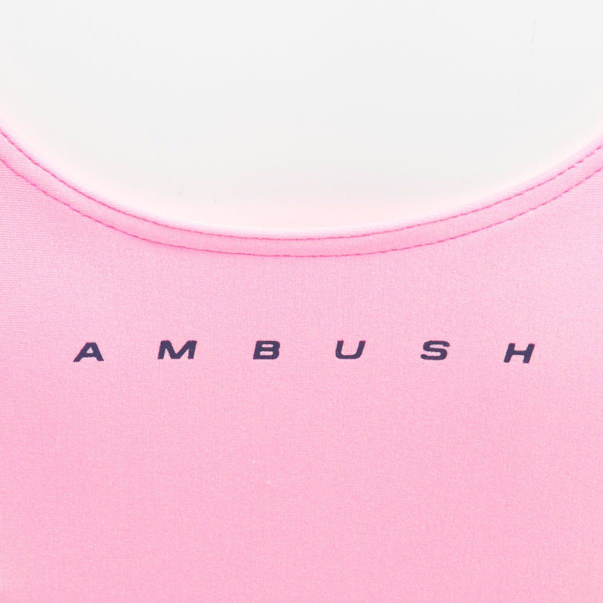Ambush Design new AMBUSH pink navy panelled logo back waist tie cropped sports top Size 1 S Size S / US 4 / IT 40 - 6 Thumbnail