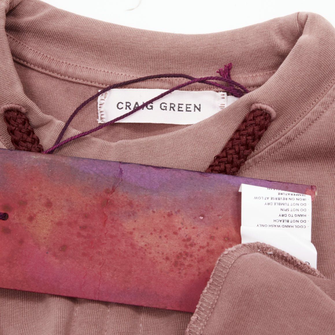 Craig Green CRAIG GREEN burgundy drawstring rope detail long sleeve tshirt S Size S / US 4 / IT 40 - 8 Thumbnail
