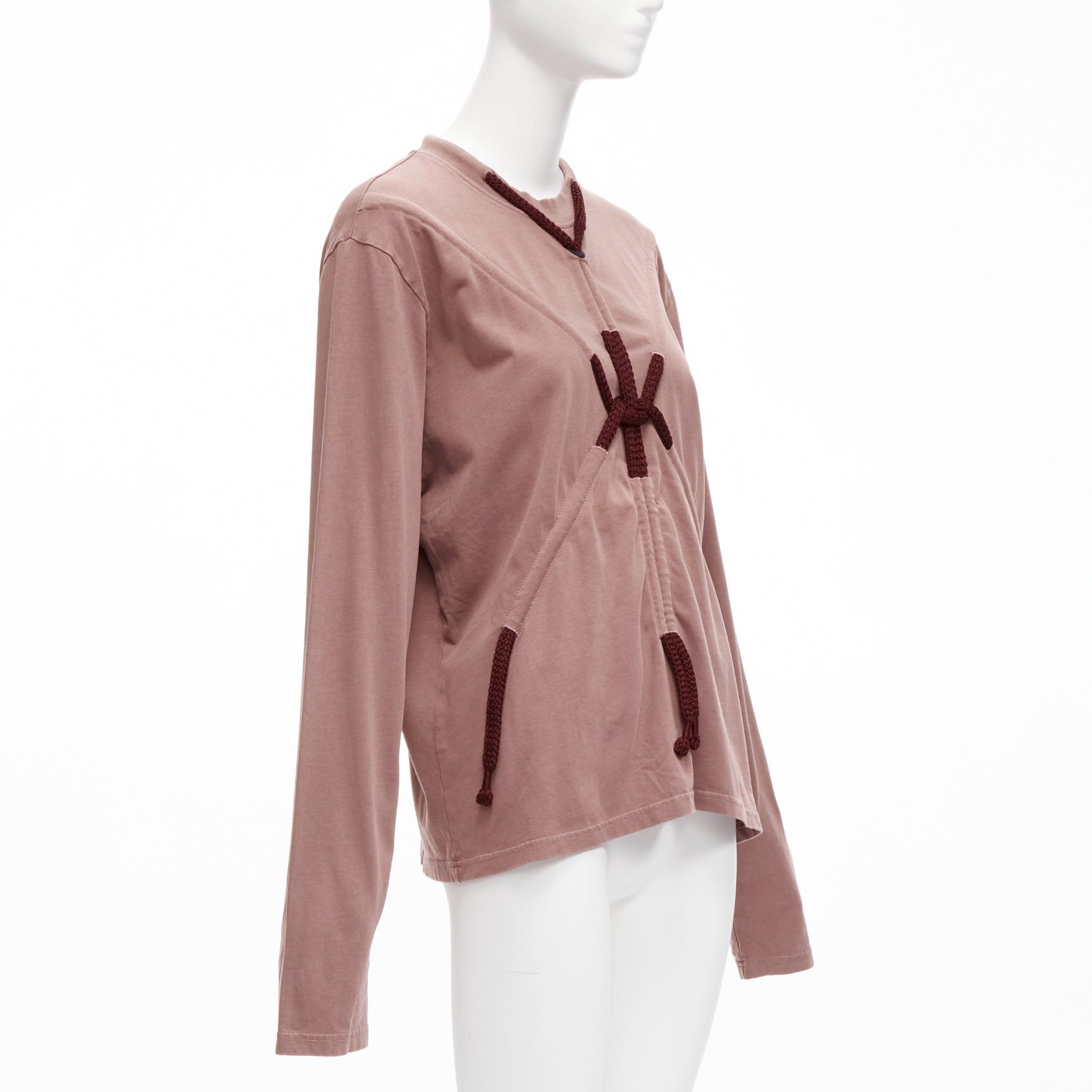 Craig Green CRAIG GREEN burgundy drawstring rope detail long sleeve tshirt S Size S / US 4 / IT 40 - 3 Thumbnail