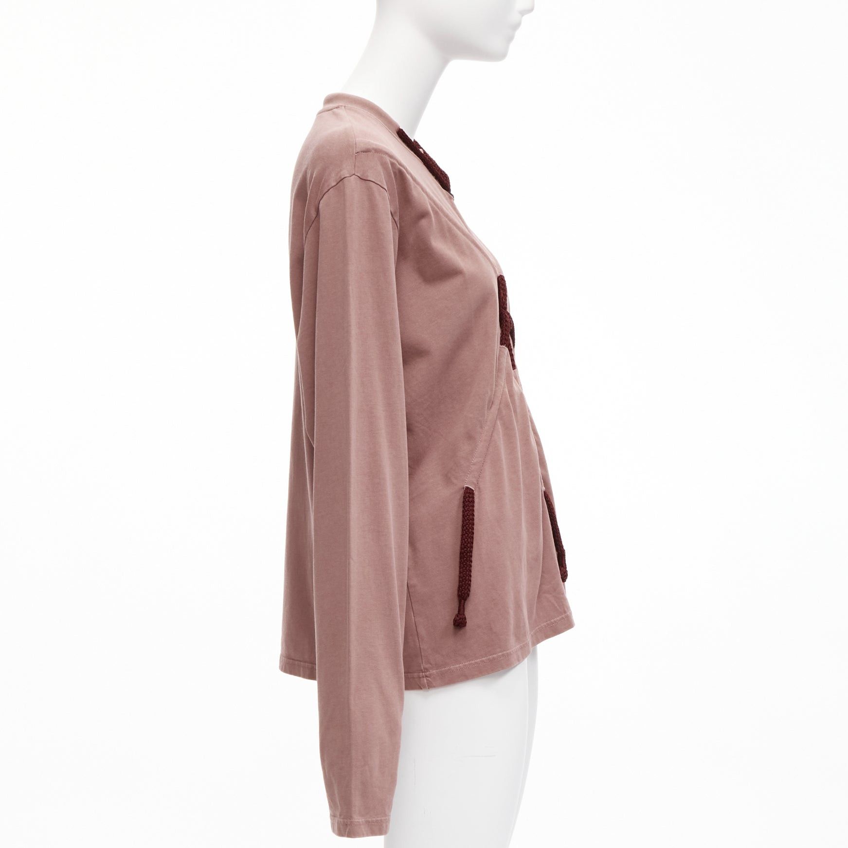Craig Green CRAIG GREEN burgundy drawstring rope detail long sleeve tshirt S Size S / US 4 / IT 40 - 4 Thumbnail