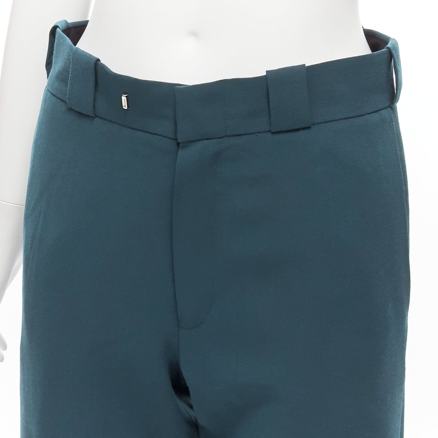 Vetements new VETEMENTS Demna 2019 dark green cut out hole high waisted pants S Size 27" / US 4 / IT 40 - 7 Thumbnail