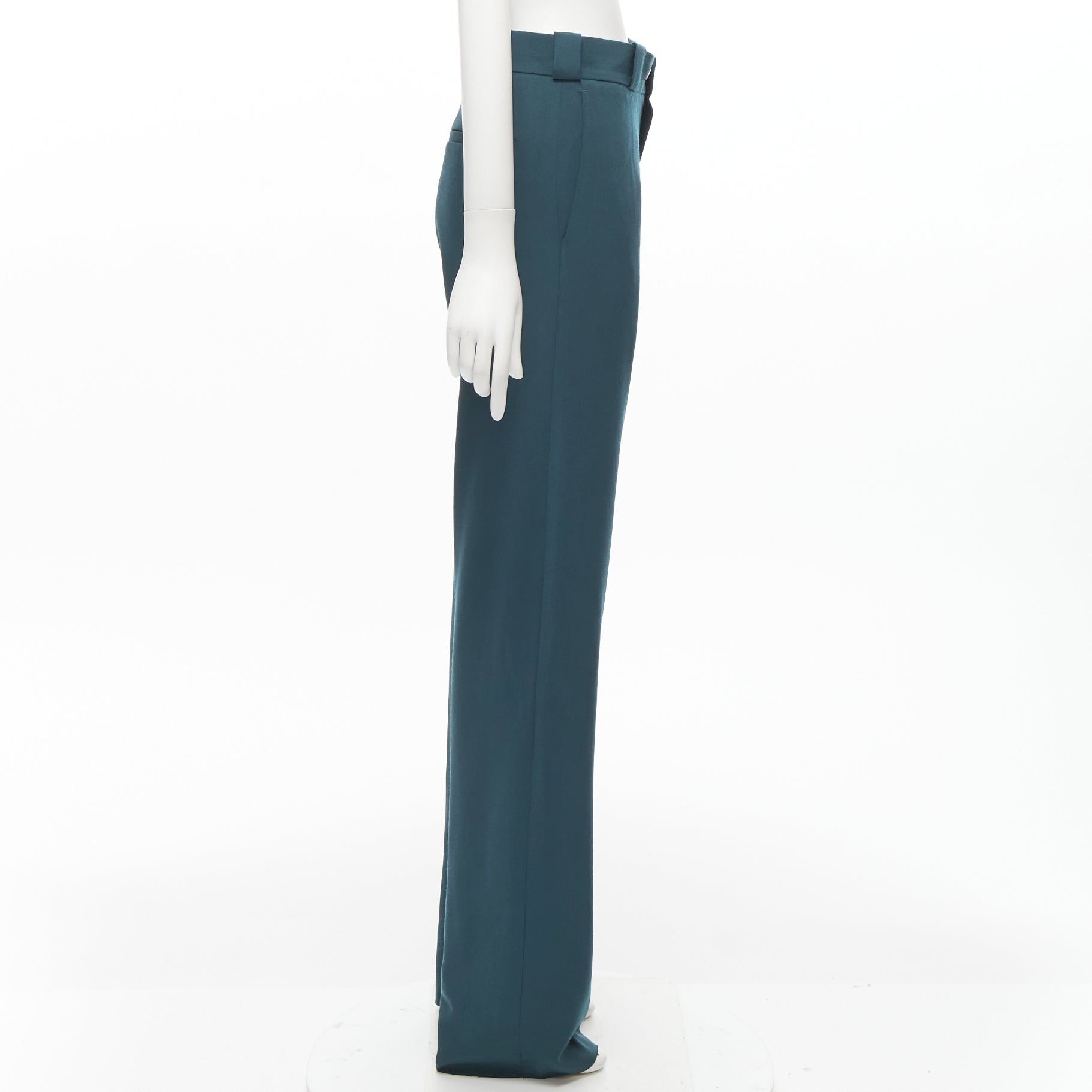 Vetements new VETEMENTS Demna 2019 dark green cut out hole high waisted pants S Size 27" / US 4 / IT 40 - 5 Thumbnail