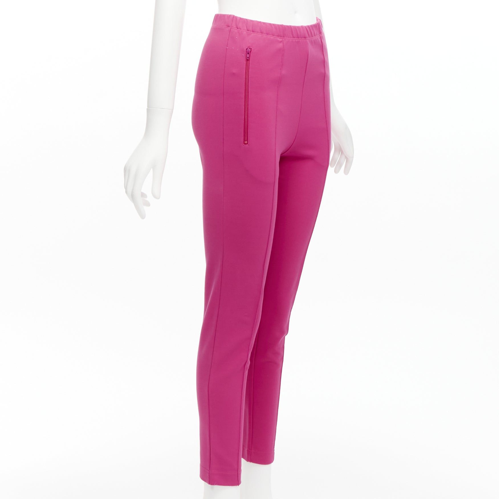 Balenciaga BALENCIAGA Demna 2017 hot pink zip pockets tapered high waist jogger pants FR36 S Size 27" / US 4 / IT 40 - 3 Thumbnail