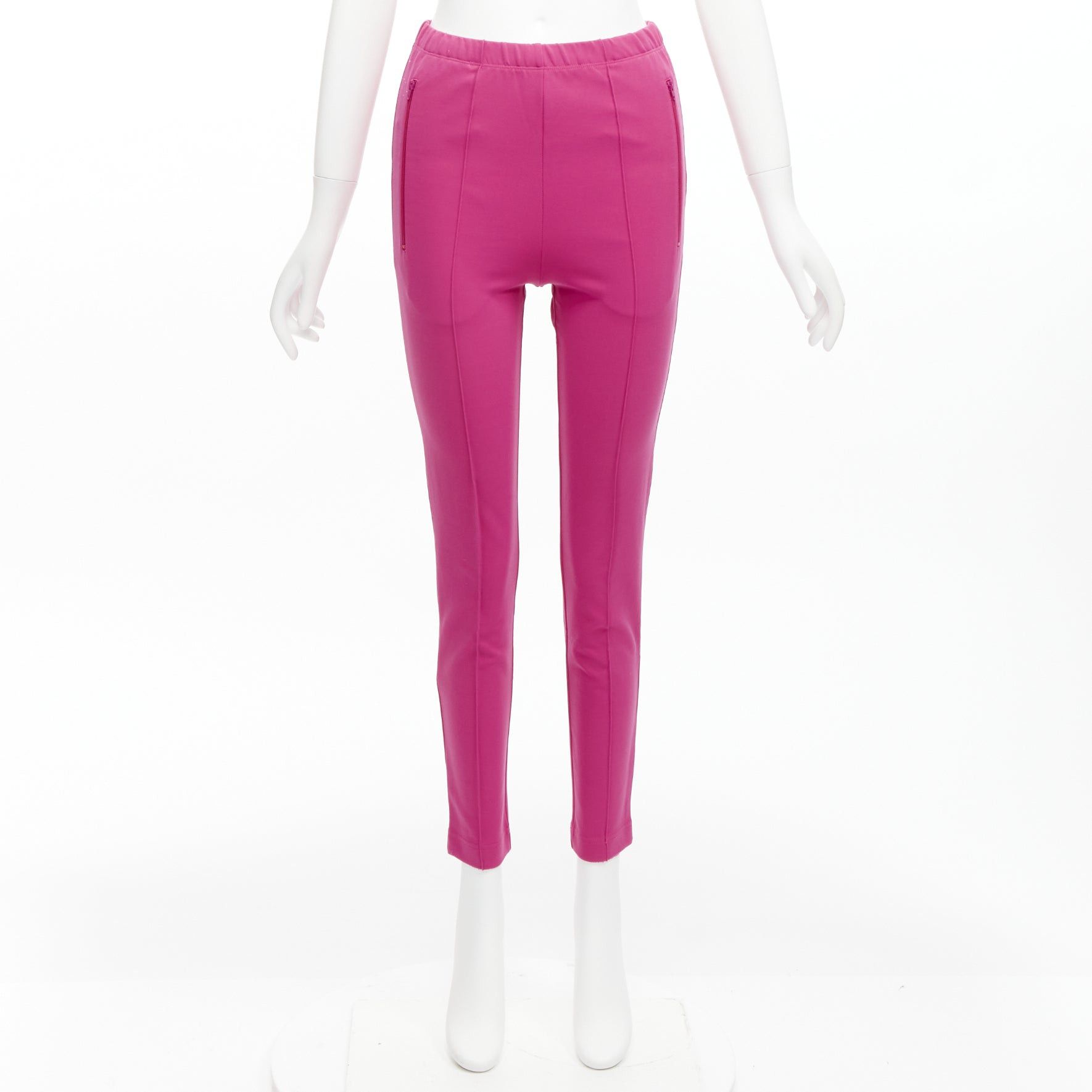Balenciaga BALENCIAGA Demna 2017 hot pink zip pockets tapered high waist jogger pants FR36 S Size 27" / US 4 / IT 40 - 10 Thumbnail