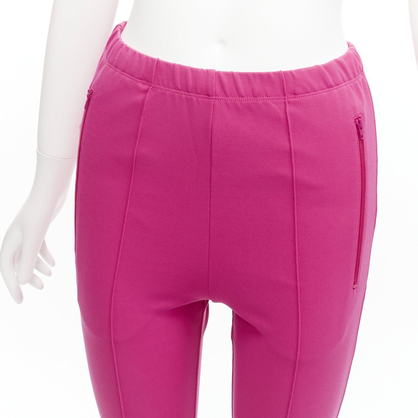 Balenciaga BALENCIAGA Demna 2017 hot pink zip pockets tapered high waist jogger pants FR36 S Size 27" / US 4 / IT 40 - 7 Thumbnail