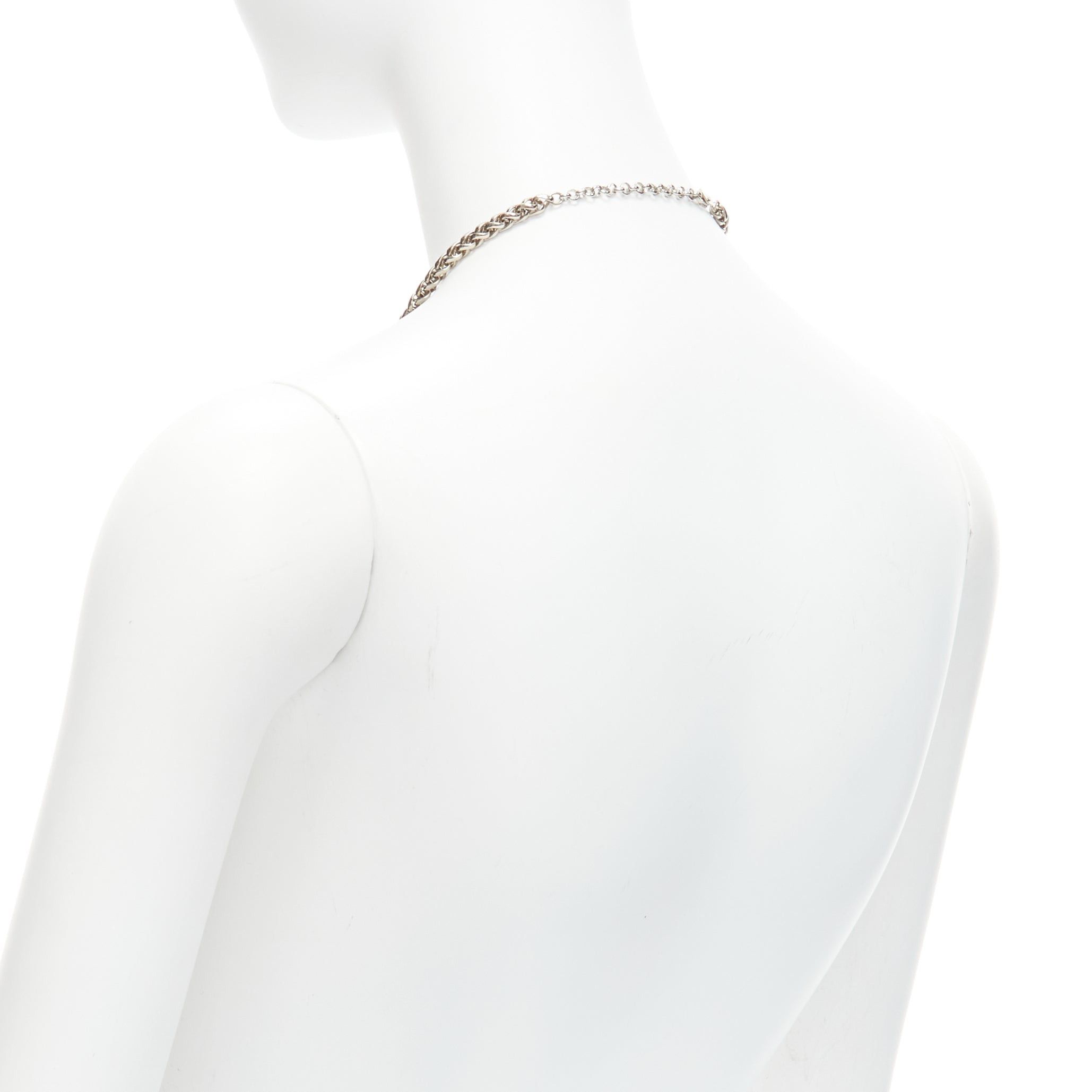 Toga TOGA ARCHIVES silver Eagles red crystal studs chain short necklace Size ONE SIZE - 6 Thumbnail