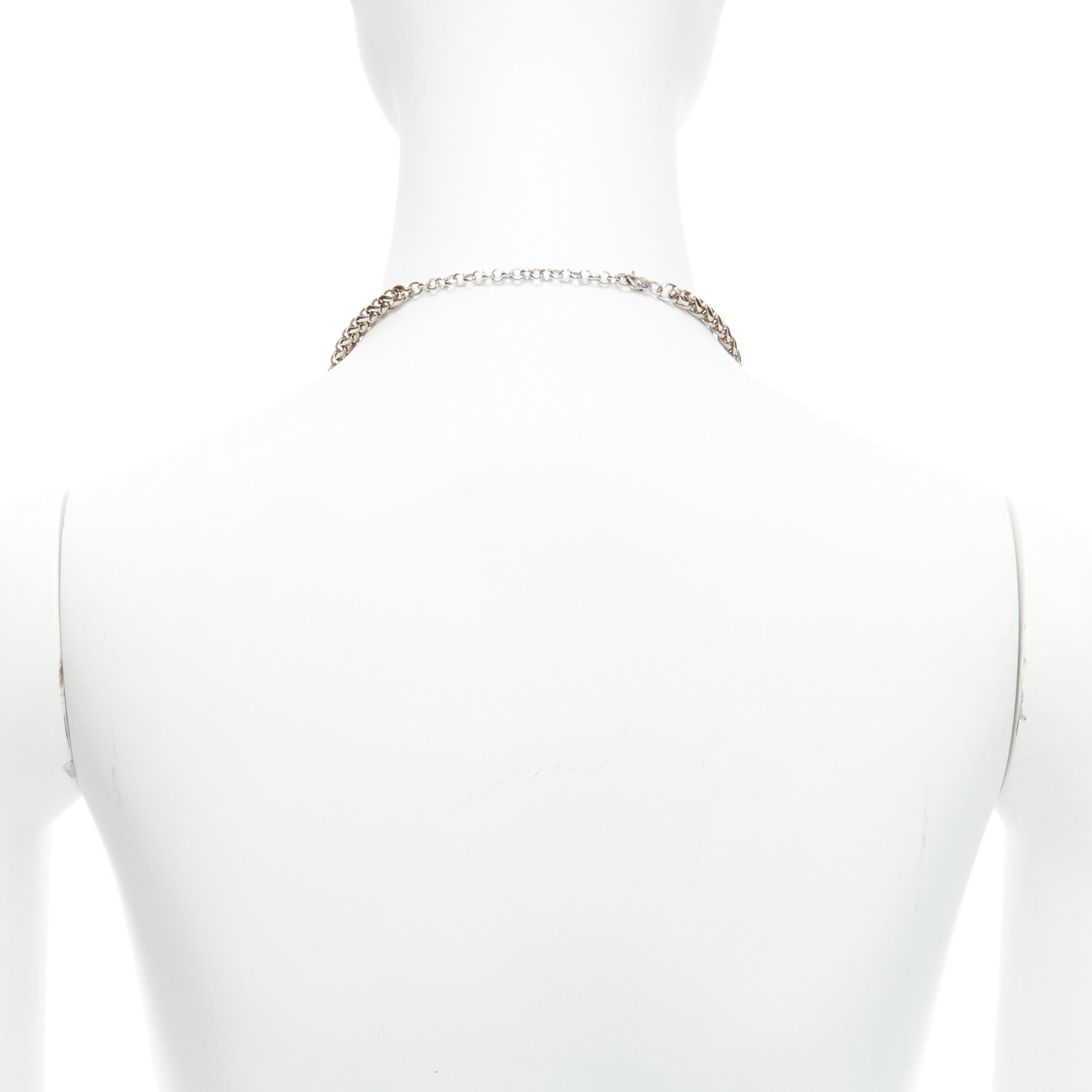 Toga TOGA ARCHIVES silver Eagles red crystal studs chain short necklace Size ONE SIZE - 5 Thumbnail