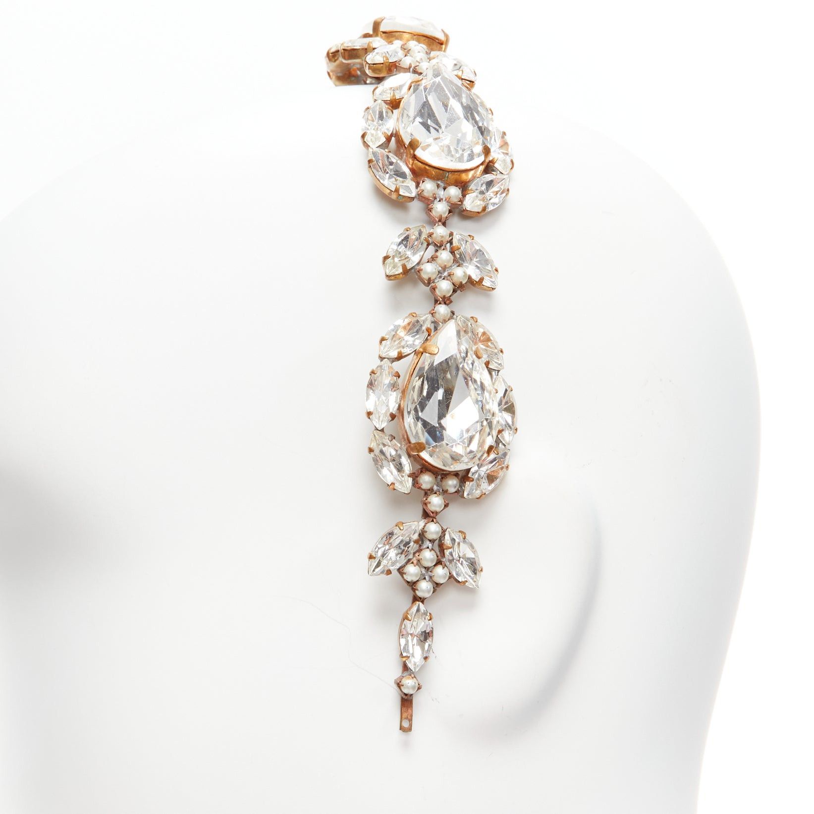 Meadham Kirchhoff rare MEADHAM KIRCHHOFF Lilien Czech Runway crystals pearl bronze alice headband Size ONE SIZE - 7 Thumbnail