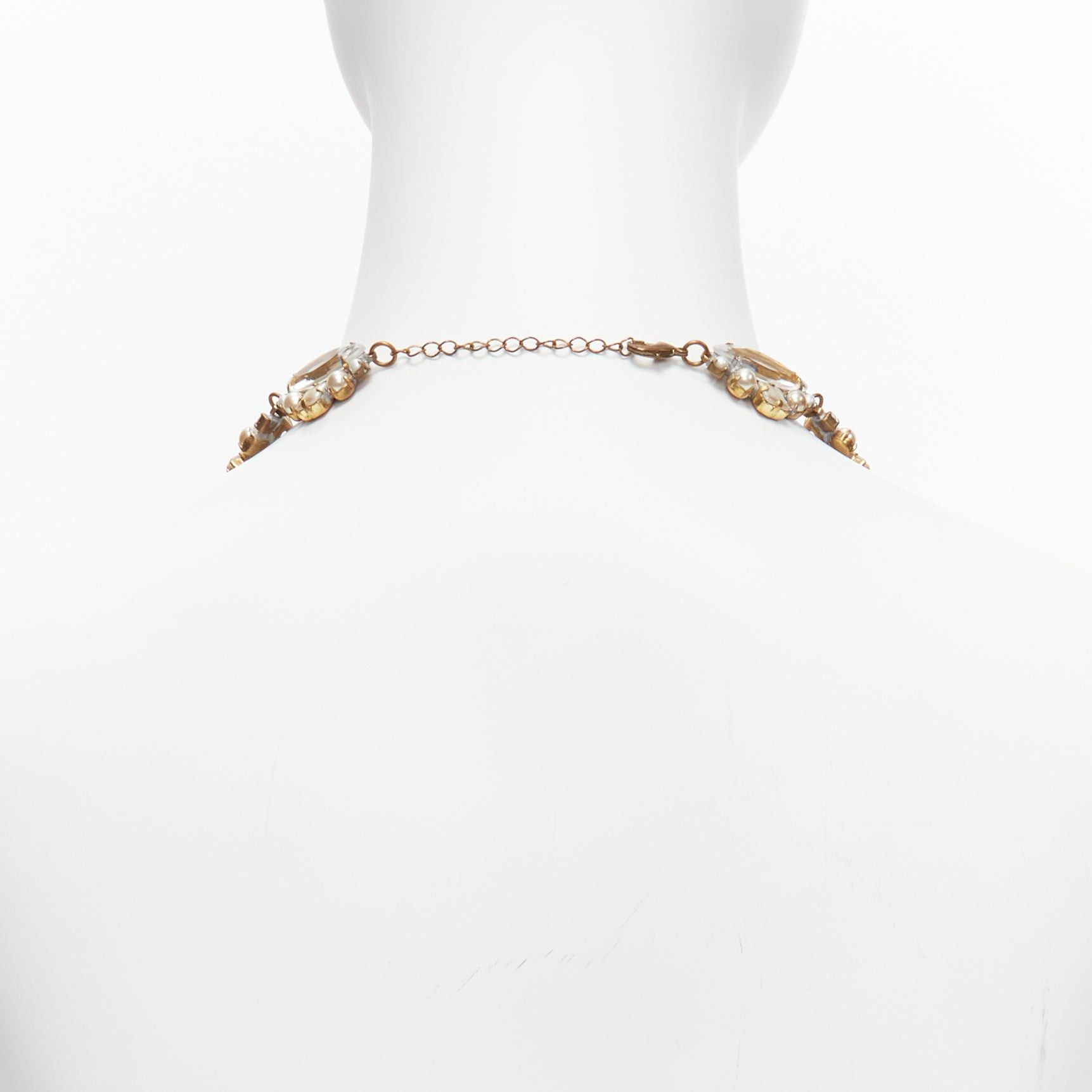 Meadham Kirchhoff rare MEADHAM KIRCHHOFF Lilien Czech Runway crystal pearl studs necklace Size ONE SIZE - 5 Thumbnail