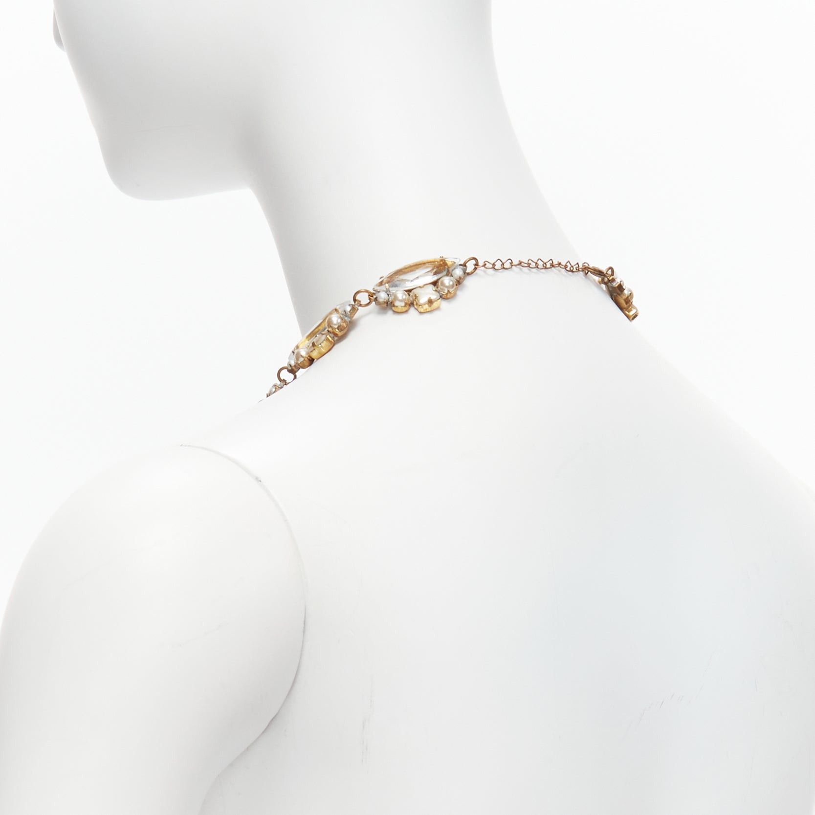 Meadham Kirchhoff rare MEADHAM KIRCHHOFF Lilien Czech Runway crystal pearl studs necklace Size ONE SIZE - 6 Thumbnail