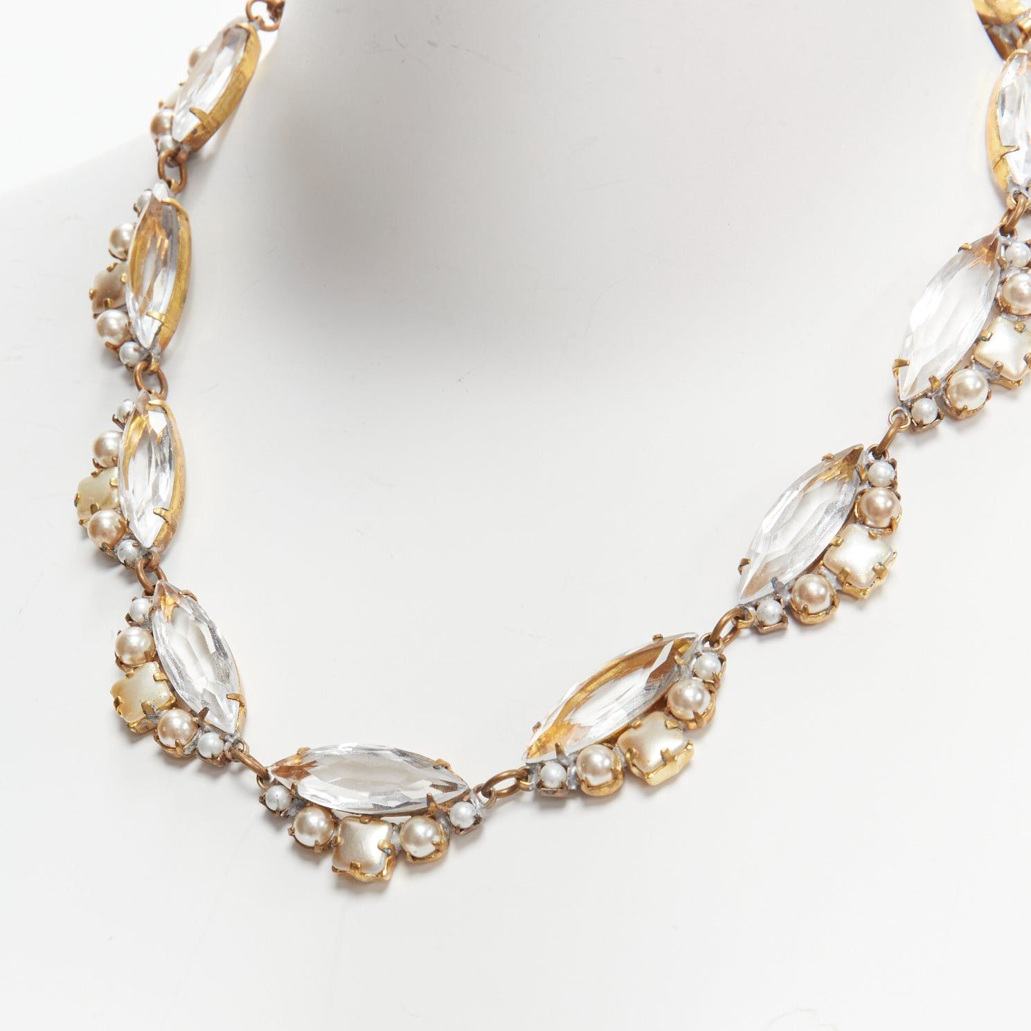 Meadham Kirchhoff rare MEADHAM KIRCHHOFF Lilien Czech Runway crystal pearl studs necklace Size ONE SIZE - 2 Thumbnail