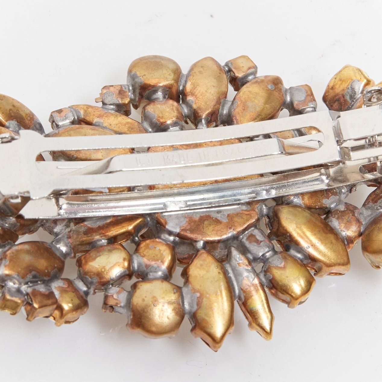 Meadham Kirchhoff rare MEADHAM KIRCHHOFF Lilien Czech Runway crystals pearl bronze oversized hairclips Size ONE SIZE - 4 Thumbnail