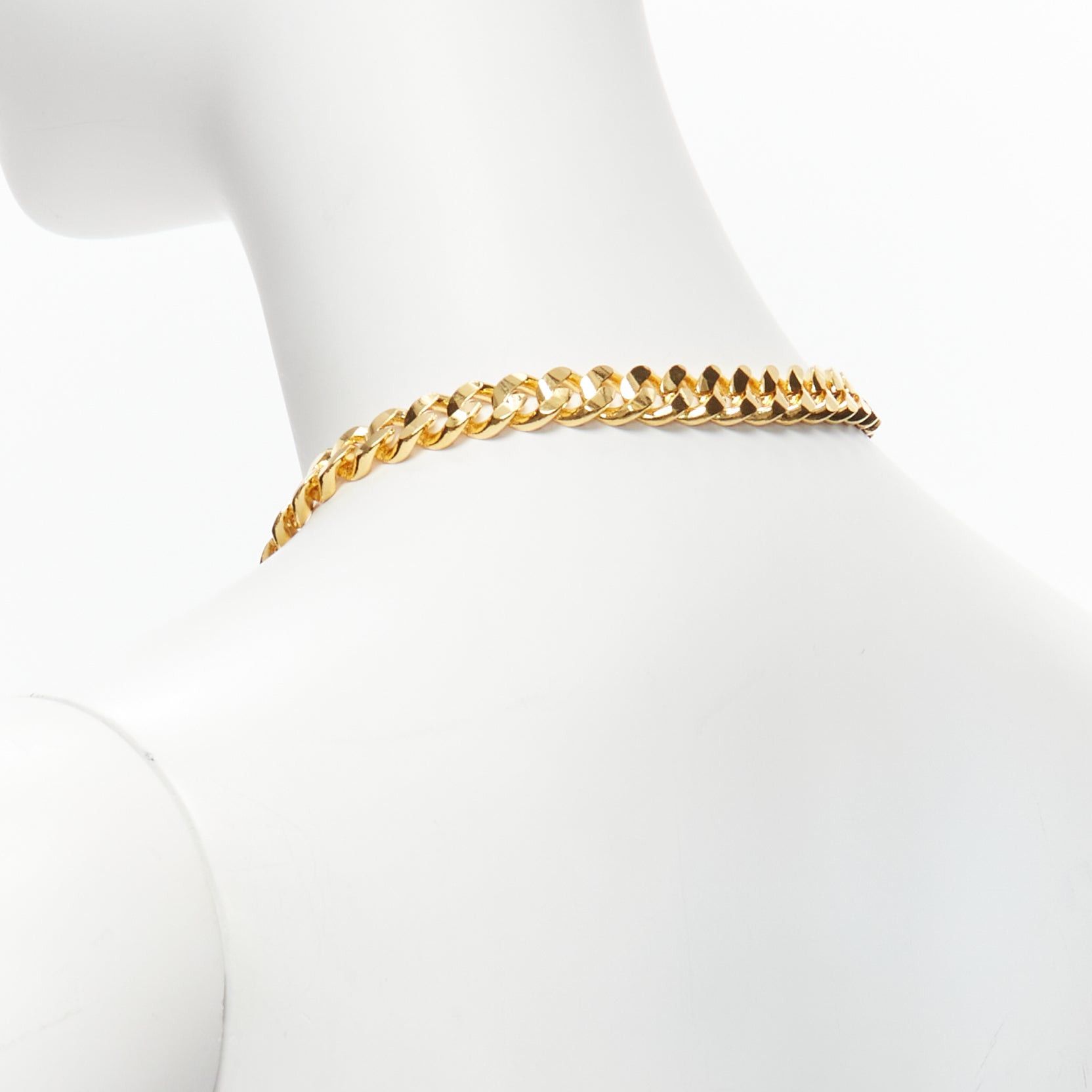 Toga TOGA ARCHIVES clear crystal jewel gold metal bar chain necklace Size ONE SIZE - 5 Thumbnail