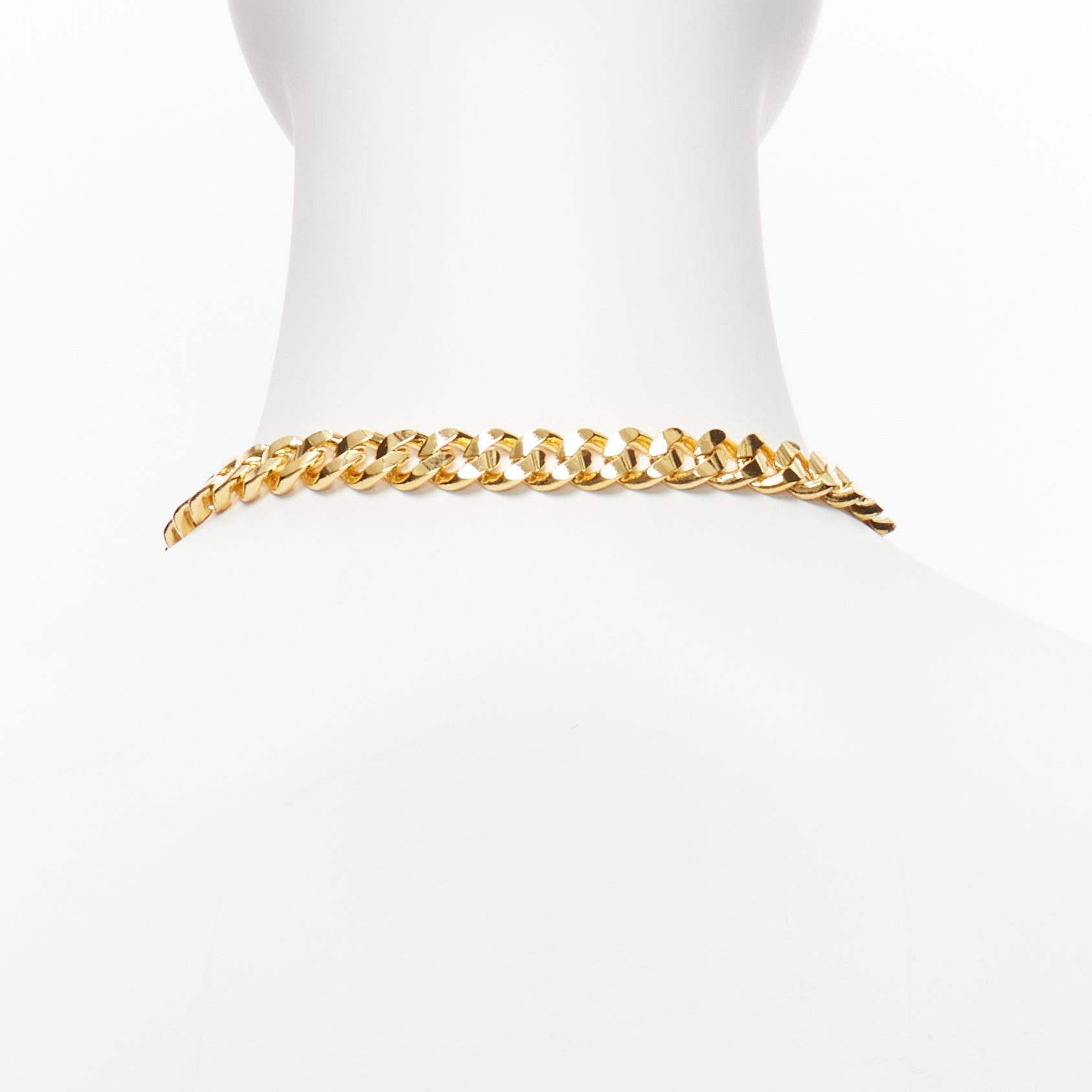 Toga TOGA ARCHIVES clear crystal jewel gold metal bar chain necklace Size ONE SIZE - 4 Thumbnail