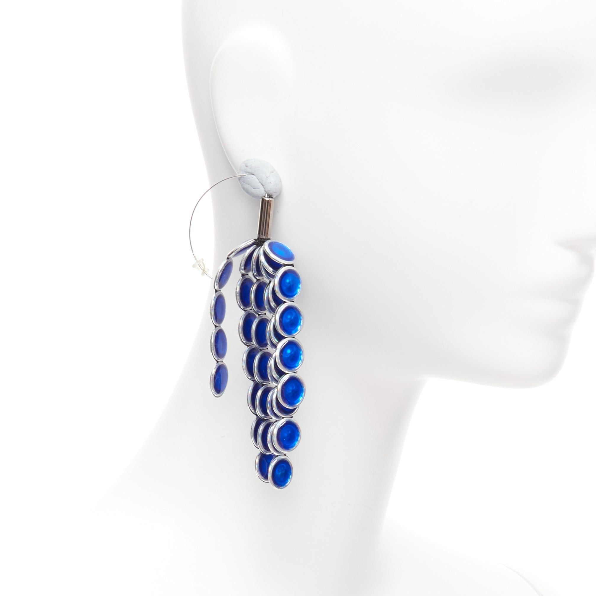 Toga TOGA ARCHIVES blue rhinestone chandelier drop pierced earrings Pair Size ONE SIZE - 2 Thumbnail