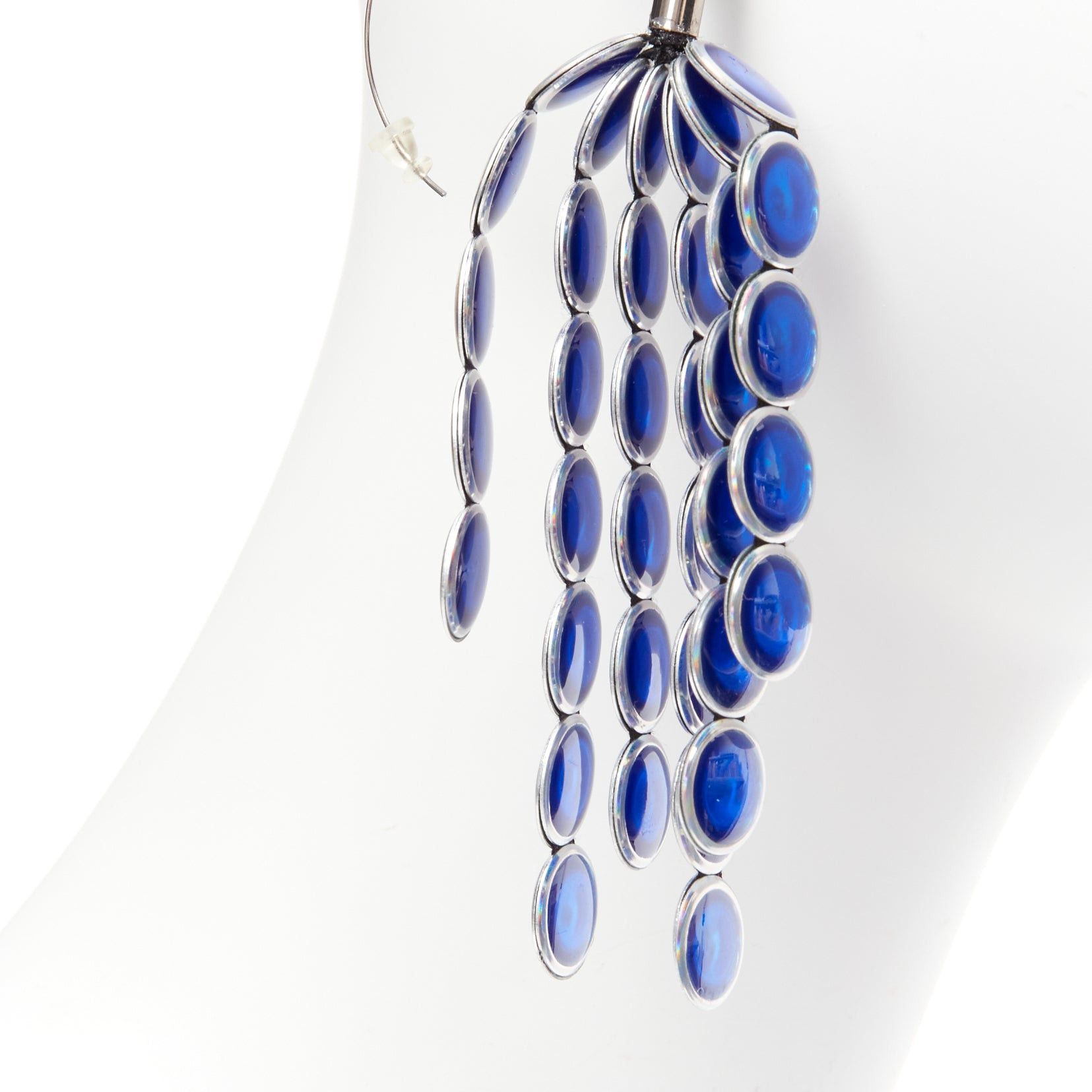 Toga TOGA ARCHIVES blue rhinestone chandelier drop pierced earrings Pair Size ONE SIZE - 4 Thumbnail